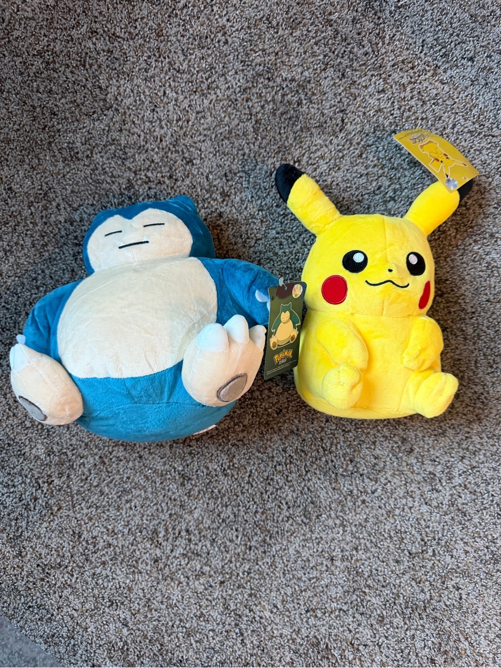 Pokémon Pikachu Snorlax Plush Bundle Brand New With Tags NWT Lot of 2